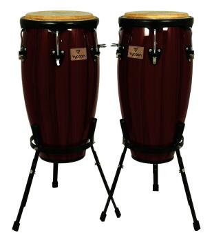 Artist Hand-Painted Series Brown Conga and Tumba: 11-3/4 inch. & 12-1/ (TY-00755098)