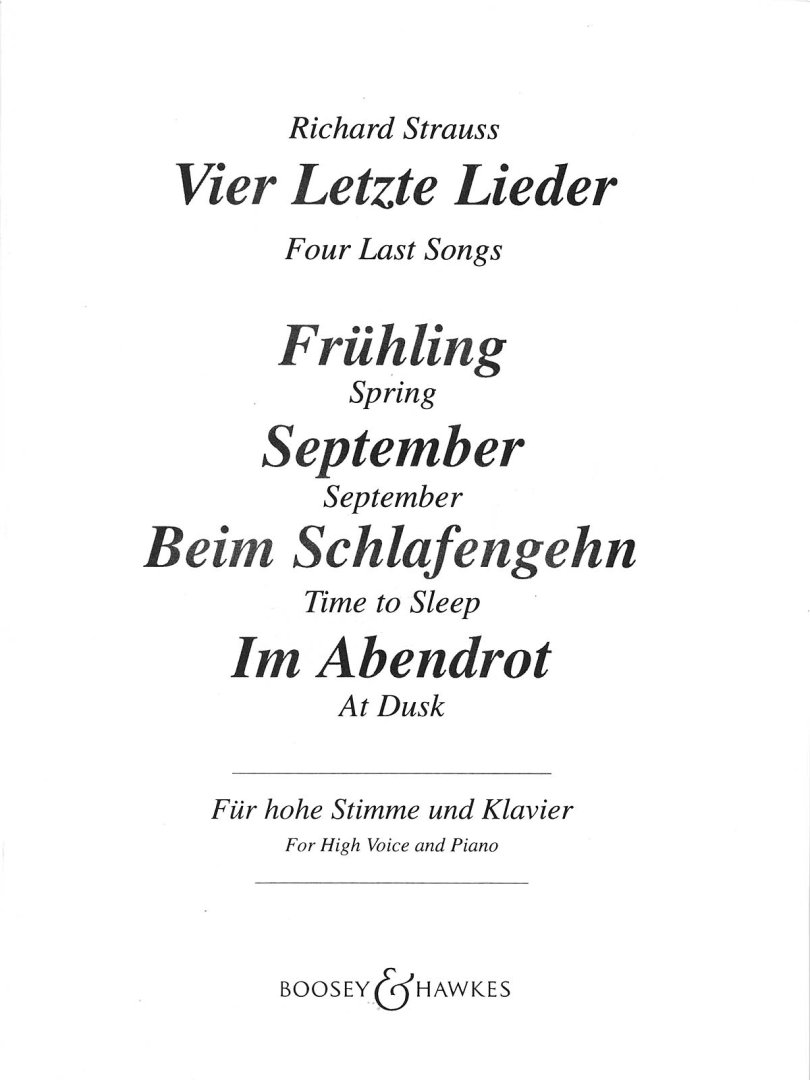 Vier Letzte Lieder (Four Last Songs)