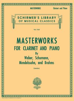 Masterworks for Clarinet and Piano: Schirmer Library of Classics Volum (HL-50261350)