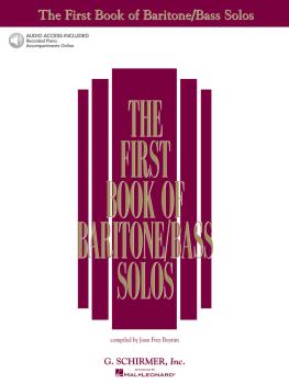 The First Book of Baritone/Bass Solos (Book/Online Audio) (HL-50483784)