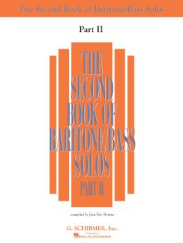 The Second Book of Baritone/Bass Solos Part II (Book Only) (HL-50485224)
