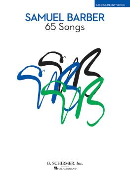 Samuel Barber: 65 Songs: Medium/Low Voice Edition (HL-50490045)