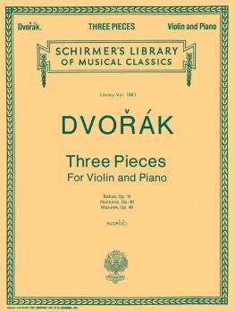 3 Violin Pieces: Schirmer Library of Classics Volume 1961 Violin and P (HL-50507620)