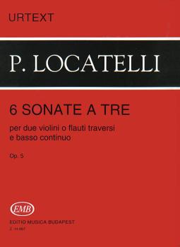 6 Sonatas  tre per due violini o flauti traversi e basso continuo, Op (HL-50510492)