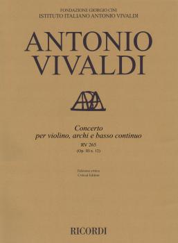 Concerto E Major, RV 265, Op. III, No. 12: Critical Edition Score (HL-50600135)