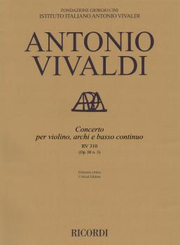 Concerto G Major, RV 310, Op. III, No. 3: Critical Edition Score (HL-50600137)