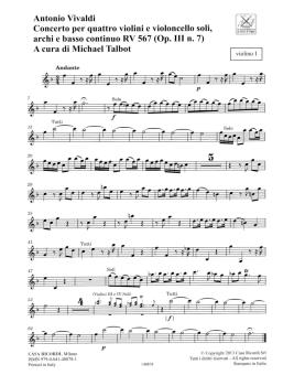 Concerto F Major, RV 567, Op. III, No. 7/Variant of Op. 3, No. 7: Stri (HL-50600150)