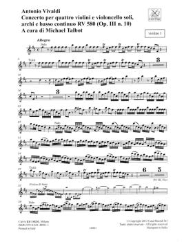 Concerto B Minor RV 580, Op. III No. 10: Strings Rv580 op. 3, No. 10 P (HL-50600158)