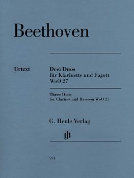 3 Duos for Clarinet and Bassoon WoO 27 (Score and Parts) (HL-51480974)