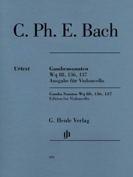 Gamba Sonatas Wq 88, 136, 137: Edition for Violoncello and Harpsichord (HL-51480991)