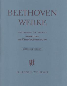 Cadenzas in the Piano Concertos: Beethoven Complete Edition, Abteilung (HL-51484293)