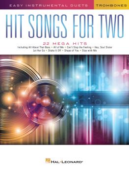 Hit Songs for Two Trombones: Easy Instrumental Duets (HL-00252486)
