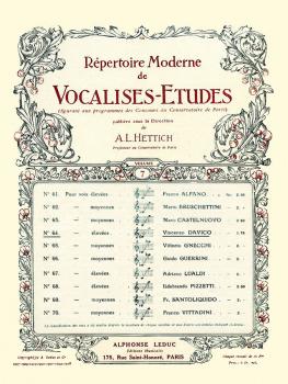 Vocalise-Etude pour Voix Elevees (for High Voice and Piano) (HL-48180343)