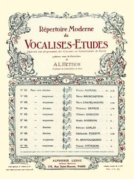 Vocalise-Etude pour Voix Moyennes (for Medium Voice and Piano) (HL-48180345)