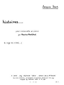 Histories.... - La Cage de Cristal (for Cello and Piano) (HL-48180468)