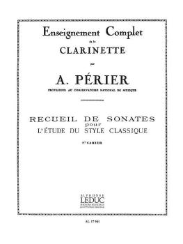 Recueil De Sonates - Volume 1 (for Clarinet) (HL-48180501)