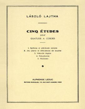 5 Etudes - Op. 20, Quatuor No. 5 (for String Quartet) (HL-48180731)