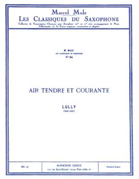 Air Tendre et Courante - Classiques No. 34 (for Alto Saxophone and Pia (HL-48180880)