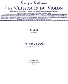 Intermezzo - Classiques No. 349 (for Violin and Piano) (HL-48180955)