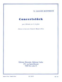 Concertstck pour Clarinette et Piano (for Clarinet and Piano) (HL-48181192)