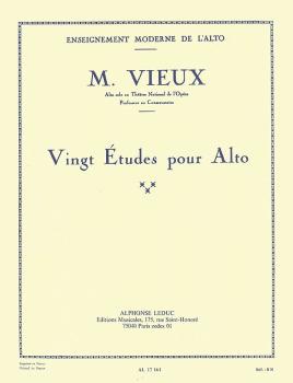 Vingt Etudes pour Alto: [Twenty Studies for Viola] (HL-48180283)