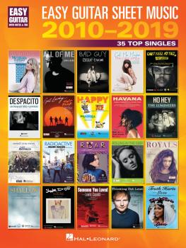 Easy Guitar Sheet Music 2010-2019 (35 Top Singles) (HL-00344969)