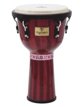 Artist Series Hand-Painted Red Finish Djembe (12 inch.) (TY-00755154)