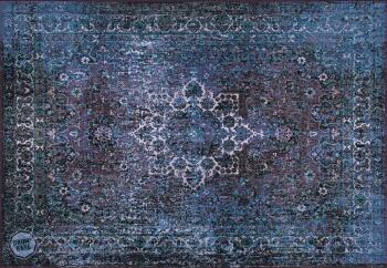 Vintage Persian Style Stage Mat Blue (4.26' X 3') (HL-01217368)