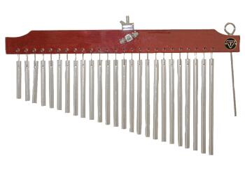 25 Chrome Chimes with Brown Finish Wood Bar (TY-00755640)