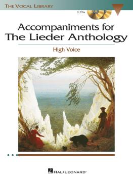 The Lieder Anthology - Accompaniment CDs: The Vocal Library High Voice (HL-00000455)