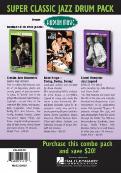 Super Classic Jazz Drum Pack 3-DVD Set: Includes Classic Jazz Drummers (HL-00320900)