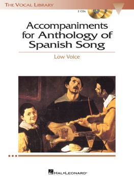 Anthology of Spanish Song Accompaniment CDs: The Vocal Library Low Voi (HL-00000468)