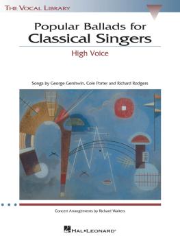 Popular Ballads for Classical Singers: The Vocal Library High Voice (HL-00740138)