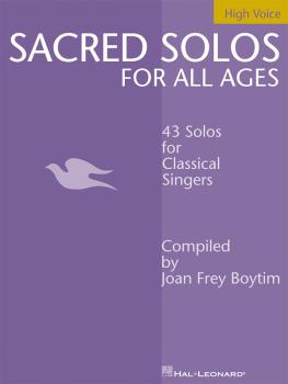 Sacred Solos for All Ages - High Voice: High Voice Compiled by Joan Fr (HL-00740199)
