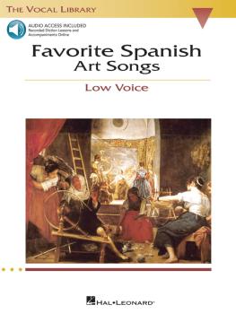 Favorite Spanish Art Songs: The Vocal Library Low Voice (HL-00740222)