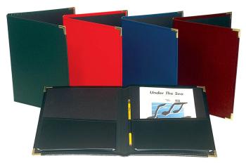 Choral Rehearsal Folder: 9 x 12 with Gusset Pockets - Black (HL-00750668)