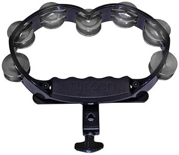 Black Plastic Mountable Tambourine (Bright Steel Jingles) (HL-00755739)