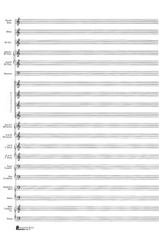 23. Score Pad: 20-stave (Concert Band): Passantino Manuscript Paper (HL-14025114)