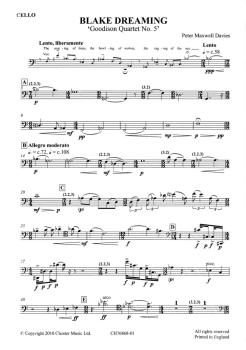 Blake Dreaming 'Goodison Quartet No. 5': Baritone Voice and String Qua (HL-14041534)