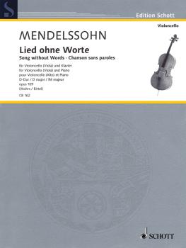 Song Without Words in D Major, Op. 109: Cello or Viola and Piano (HL-49001528)