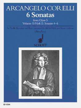6 Sonatas from Op. 5 - Volume 2 (for Treble Recorder and Piano) (HL-49003102)