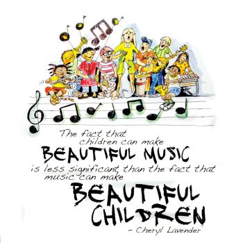 Beautiful Music, Beautiful Children Print (12x12 Unframed Print) (HL-00142693)